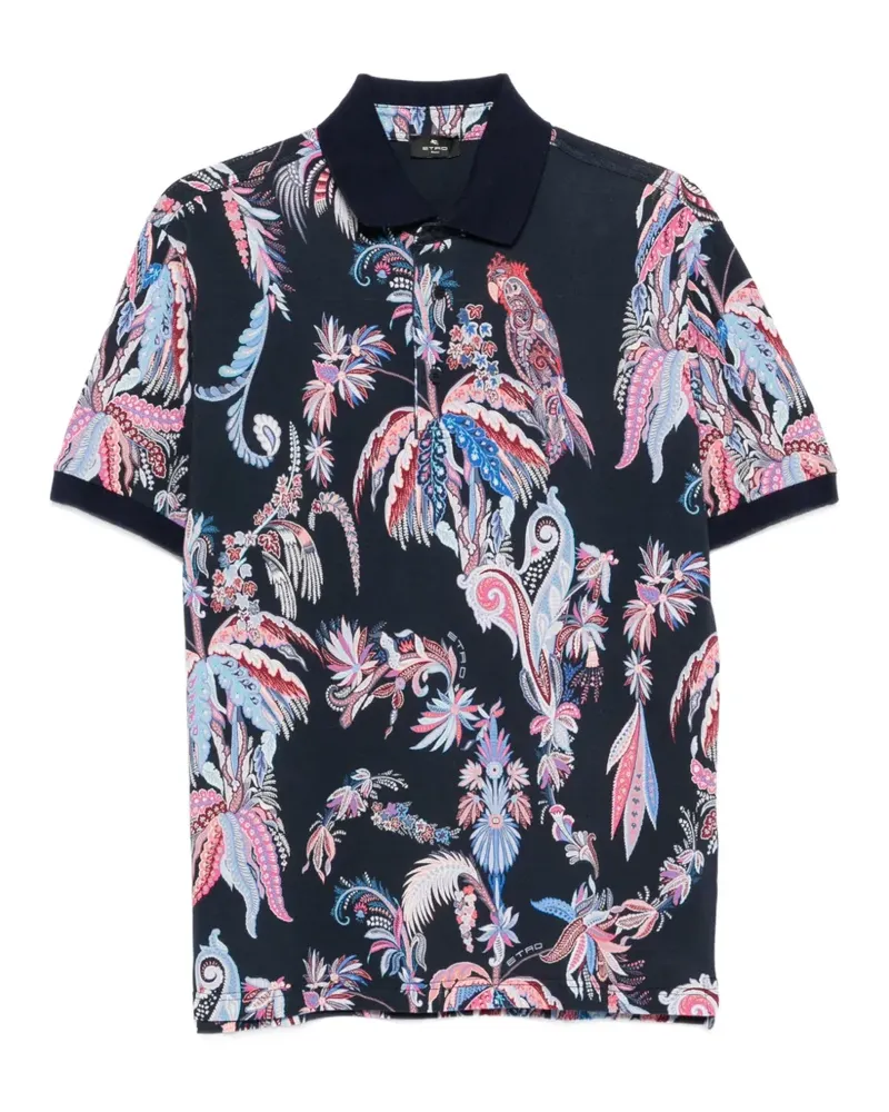 Etro short-sleeves polo shirt - Blau Blau