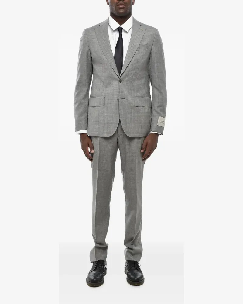 Corneliani CC Collection plaid single-breasted suit - Grau Grau