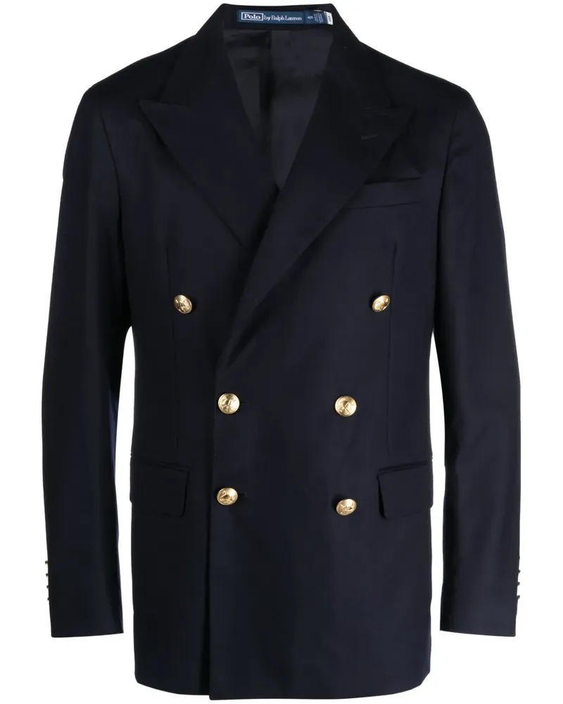 Ralph Lauren Doppelreihiger The Iconic Doeskin Blazer - Blau Blau