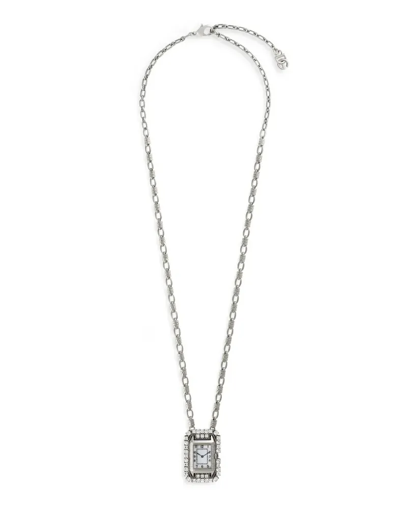 Dolce & Gabbana Halskette mit Uhrenanhänger - Silber Silber