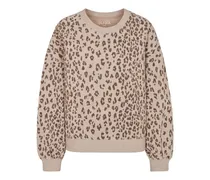 Rundhals-Sweatshirt mit überschnittenen Schultern - Braun