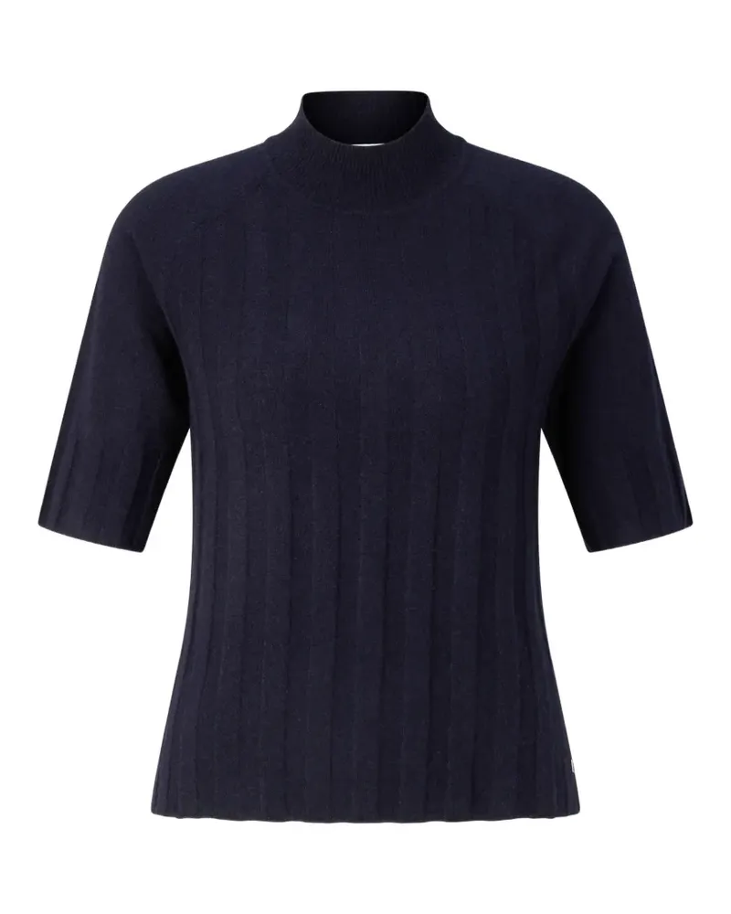 Bogner Tina Rippstrick-T-Shirt mit Stehkragen - Blau Blau