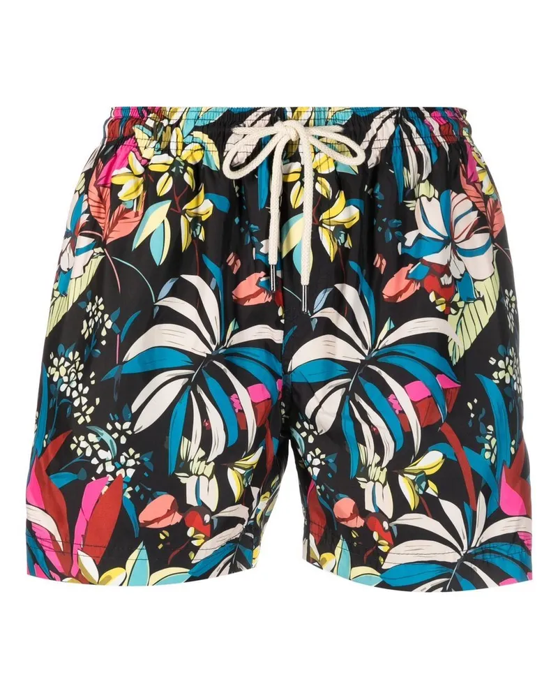 PENINSULA Badeshorts mit Blumen-Print - Blau Blau