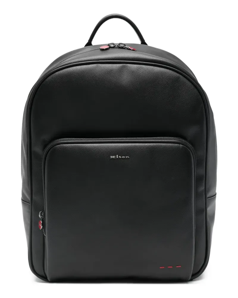 Kiton zip-fastening backpack - Schwarz Schwarz