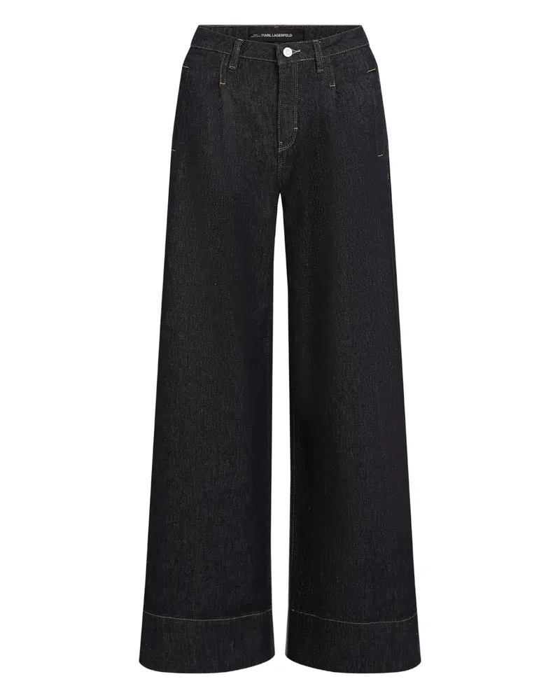 Karl Lagerfeld Jeans mit weitem Bein - Blau Blau