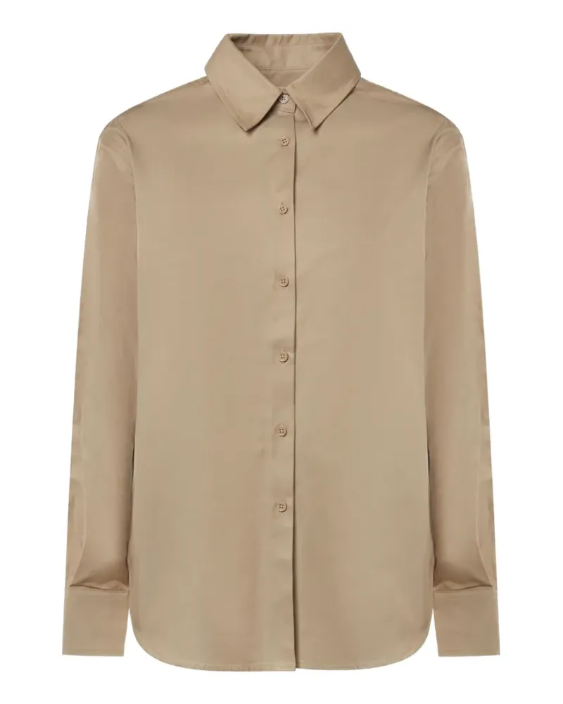 FRANKIE Shop long-sleeve button-down shirt - Nude Nude