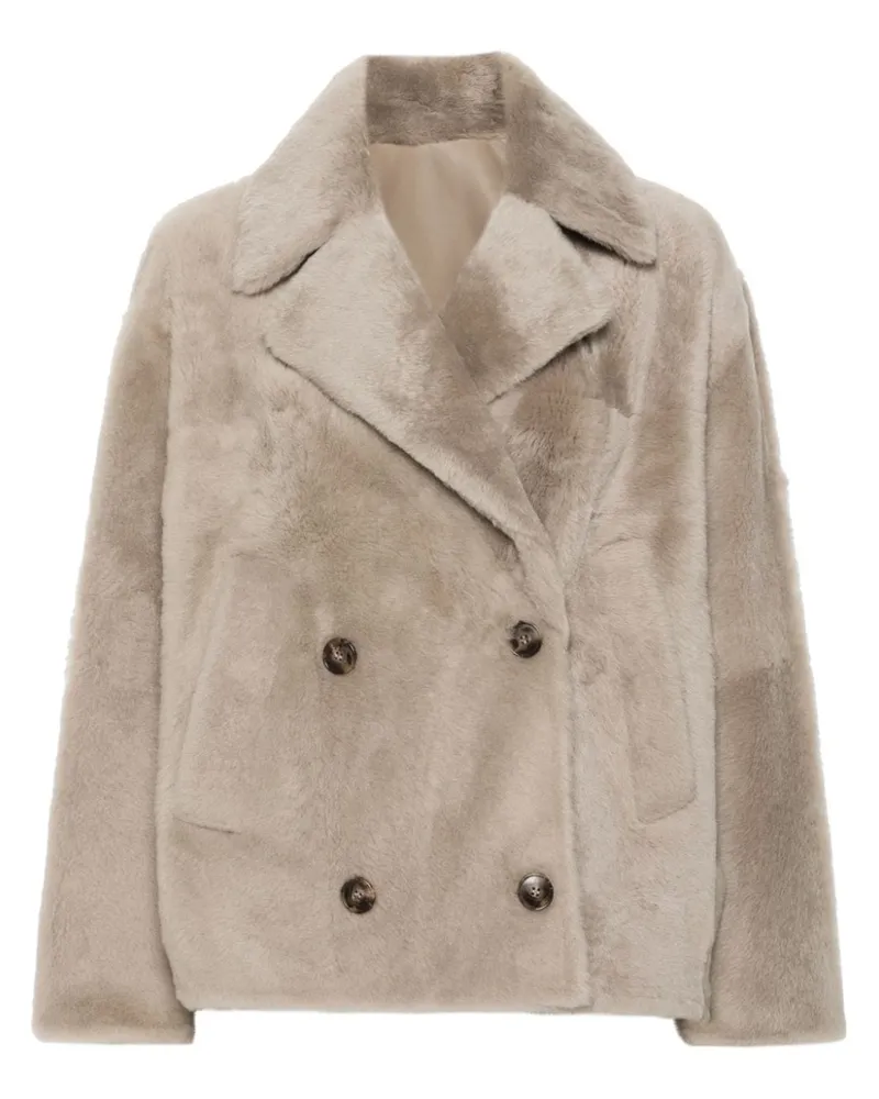 Yves Salomon Jacke aus Pelz - Grau Grau