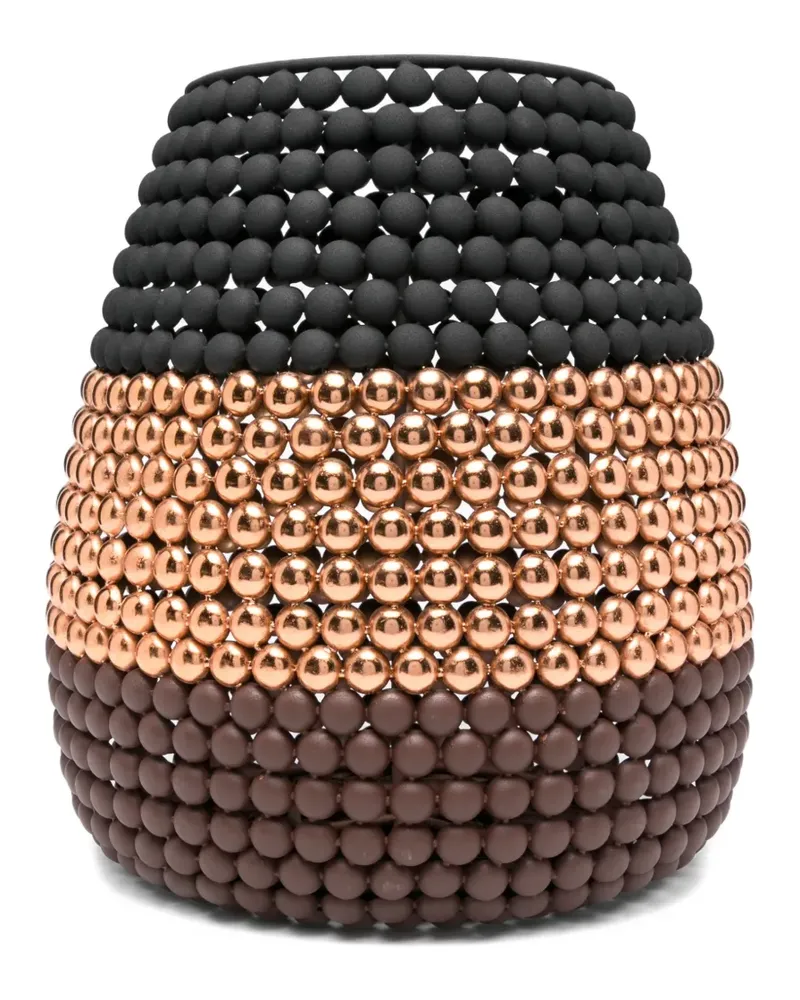 POLSPOTTEN Gestreifter Dot Hocker - Schwarz Schwarz