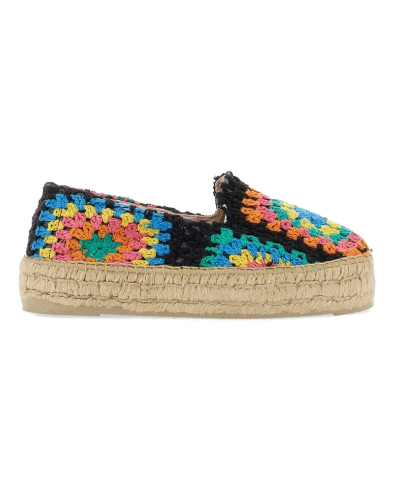 Manebí multicolour crochet espadrilles - Schwarz Schwarz