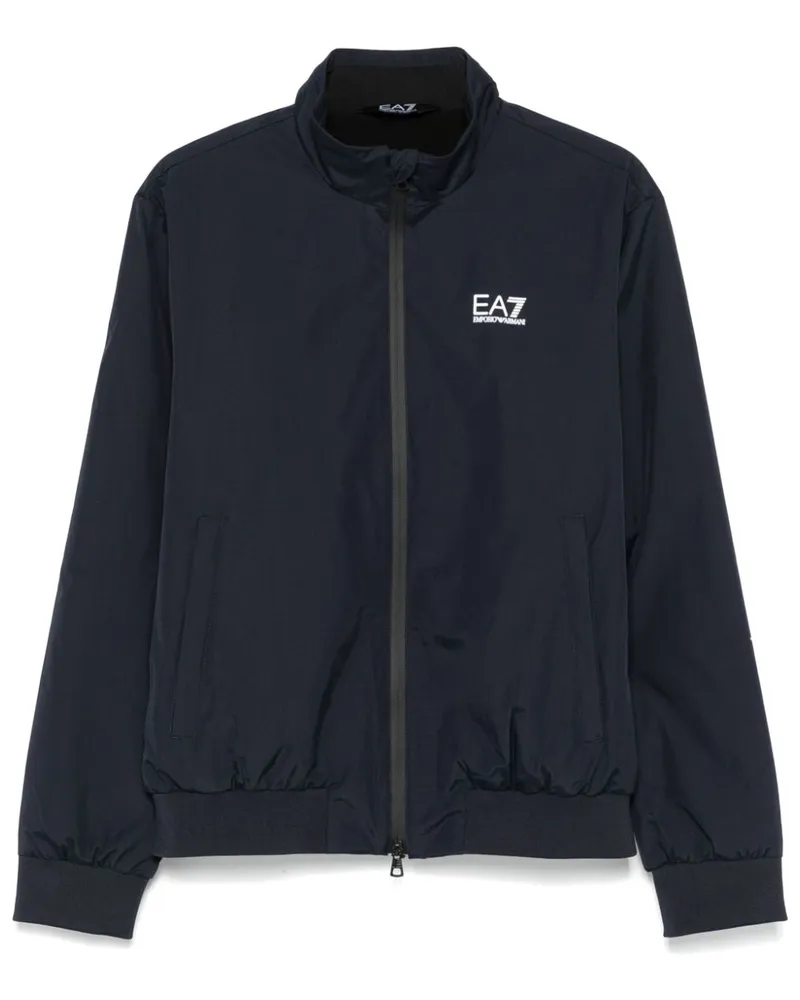 EA7 Jacke mit Logo-Print - Blau Blau