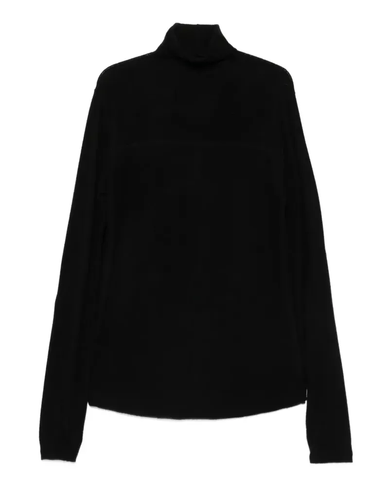 THOM KROM Rollkragenpullover mit Daumenschlitz - Schwarz Schwarz