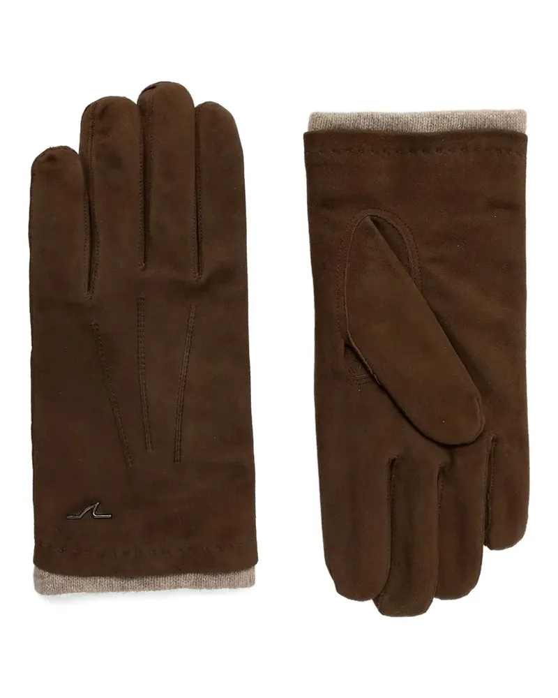 Paul & Shark logo-detail gloves - Braun Braun