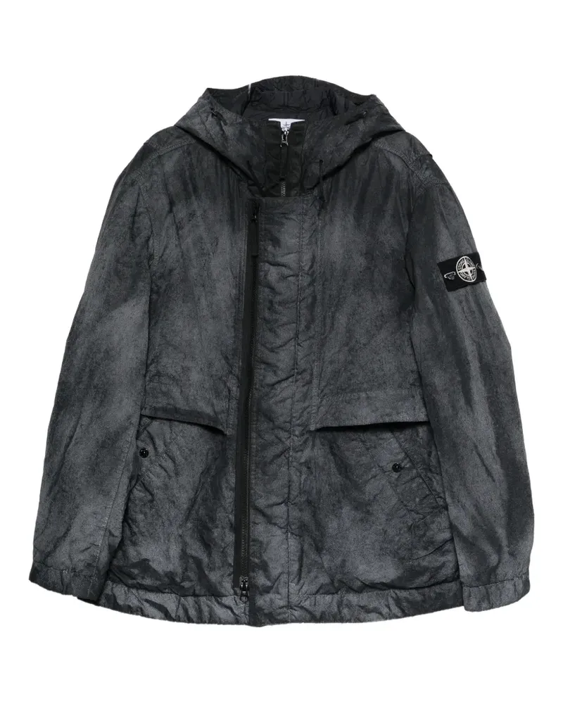 Stone Island hooded zip coat - Grau Grau