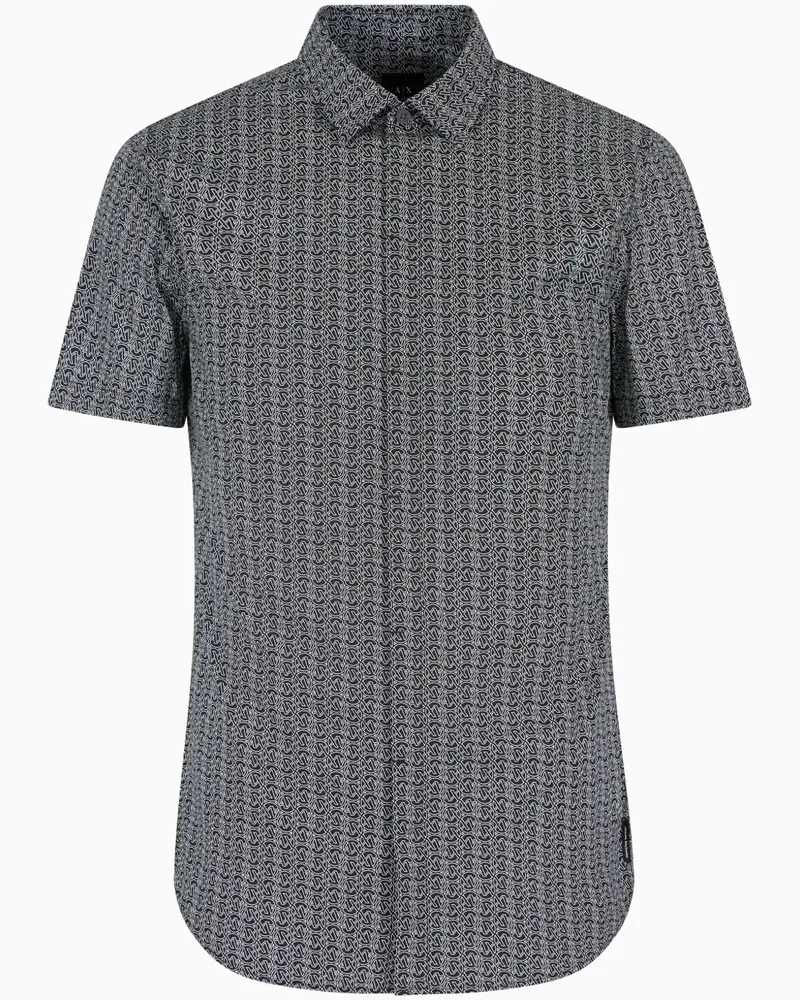 Armani Exchange Hemd mit grafischem Print - Schwarz Schwarz