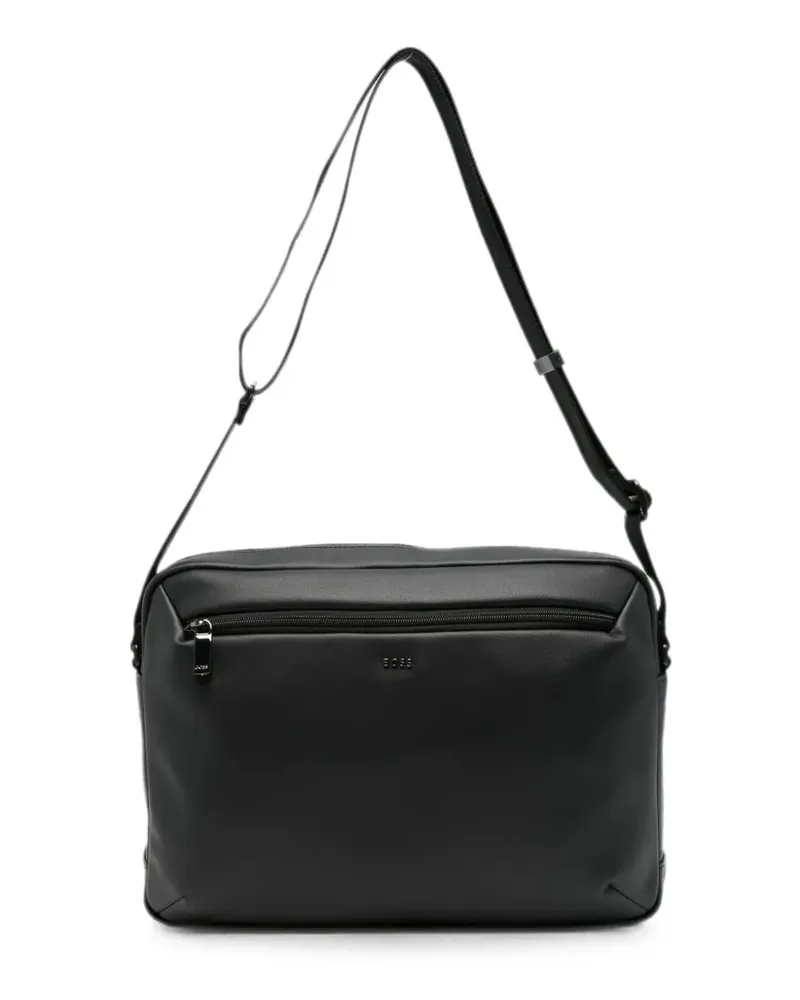 HUGO BOSS Kuriertasche mit Logo-Schild - Schwarz Schwarz