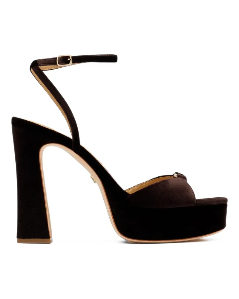 Badgley Mischka Romina Plateau-Sandalen mit Kristallen - Braun Braun