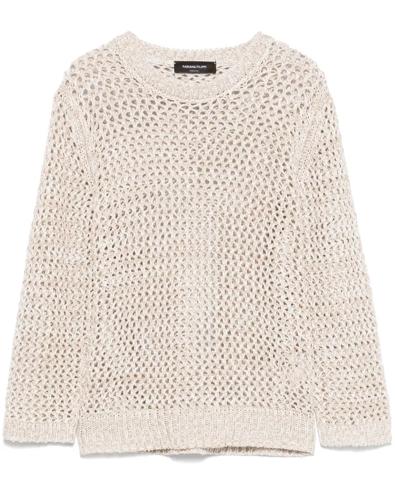 Fabiana Filippi Pullover mit Lochstrickmuster - Nude Nude