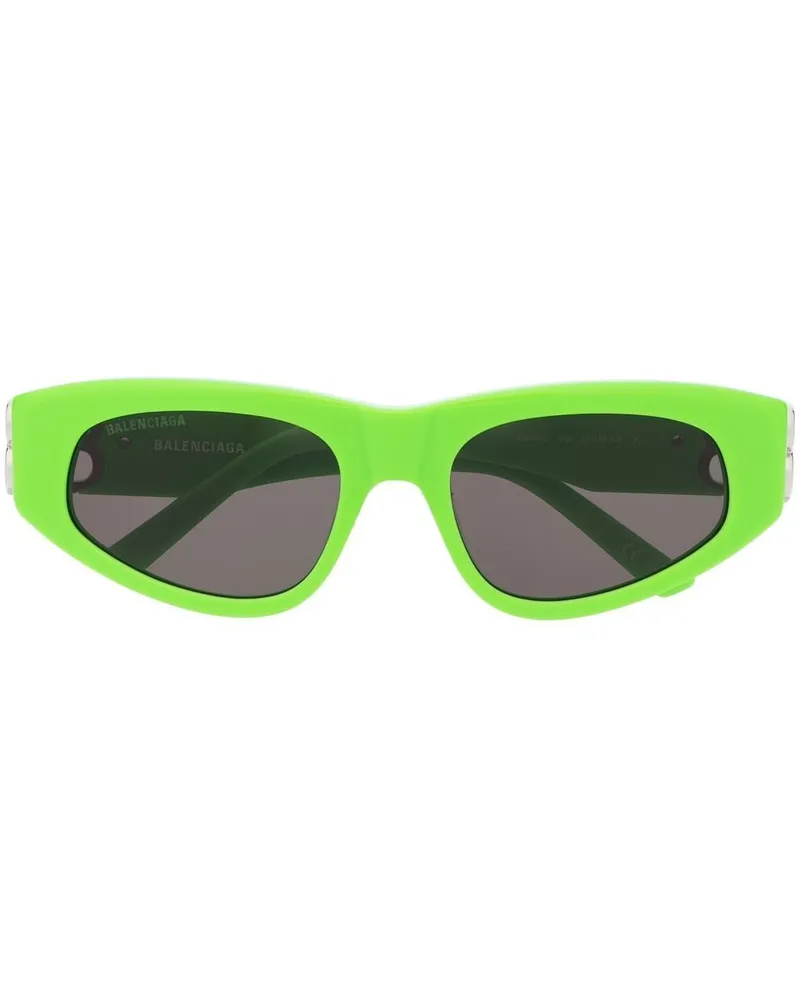 Balenciaga Cat-Eye-Sonnenbrille mit Logo - Grün Grün