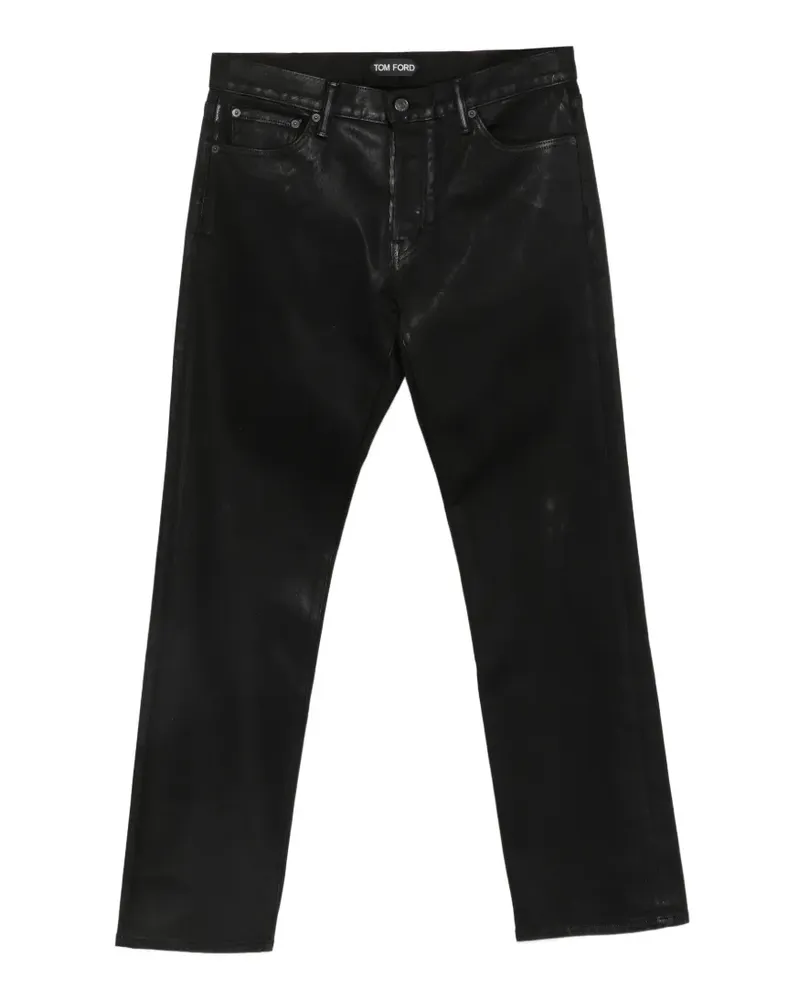 Tom Ford Beschichtete Straight-Leg-Hose - Schwarz Schwarz