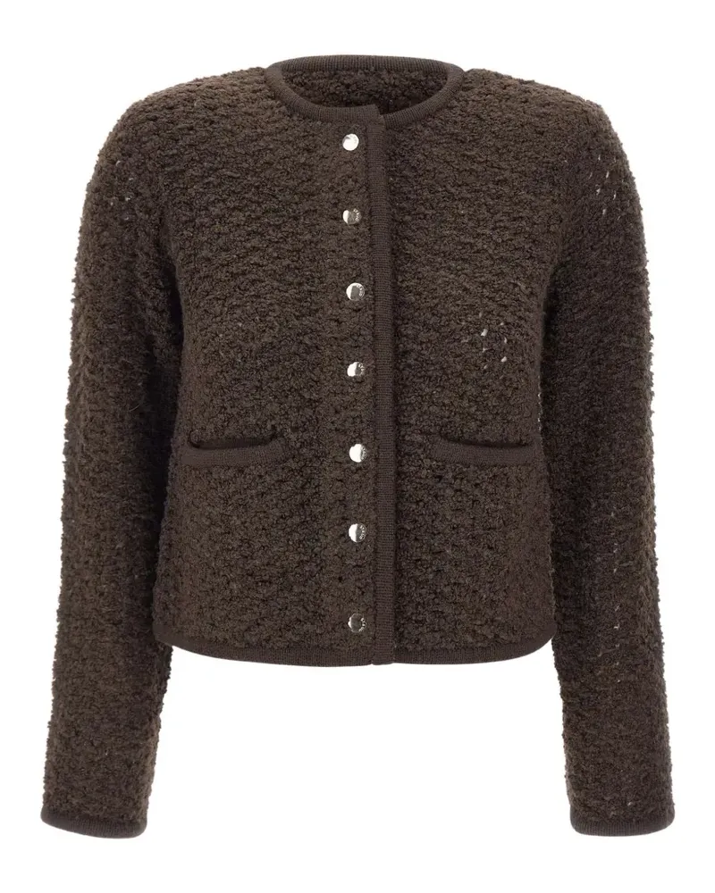 STAUD patch-pocket cardigan - Braun Braun