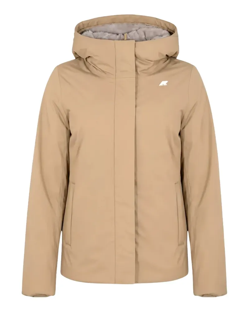 K-Way Kapuzenjacke mit Logo-Patch - Nude Nude