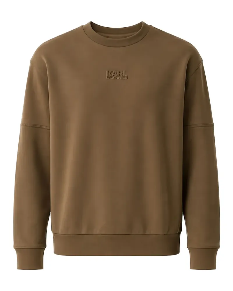 Karl Lagerfeld Sweatshirt mit Logo-Stickerei - Braun Braun