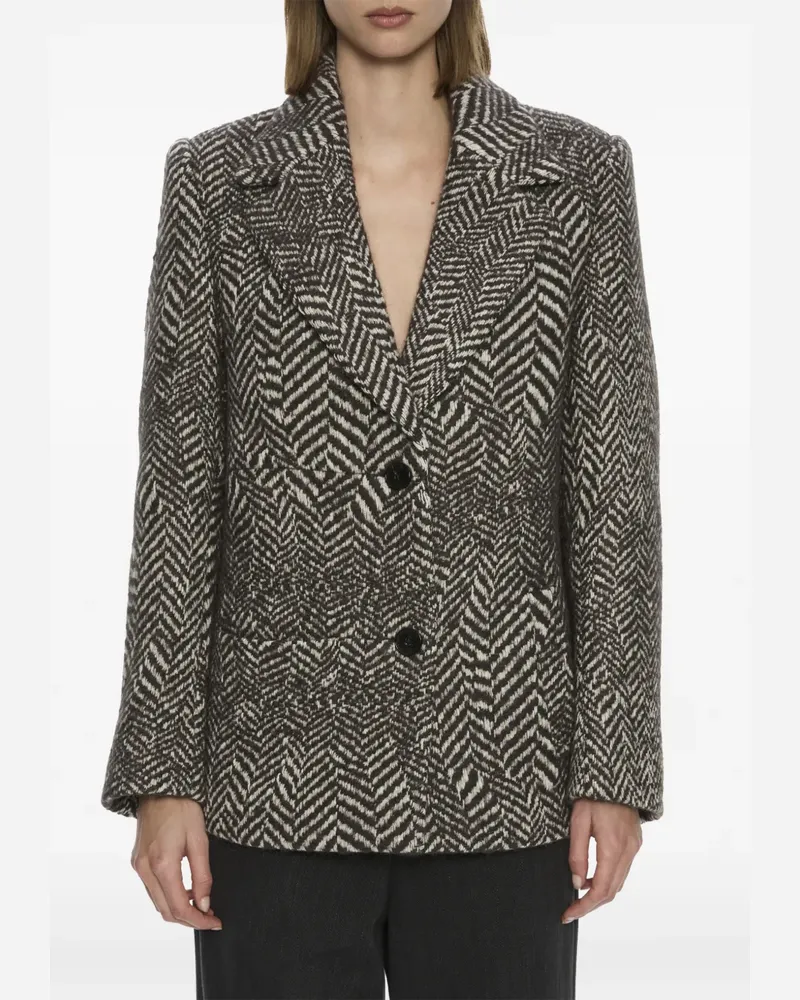 Christopher Esber Cabanjacke mit Fischgrätenmuster - Braun Braun