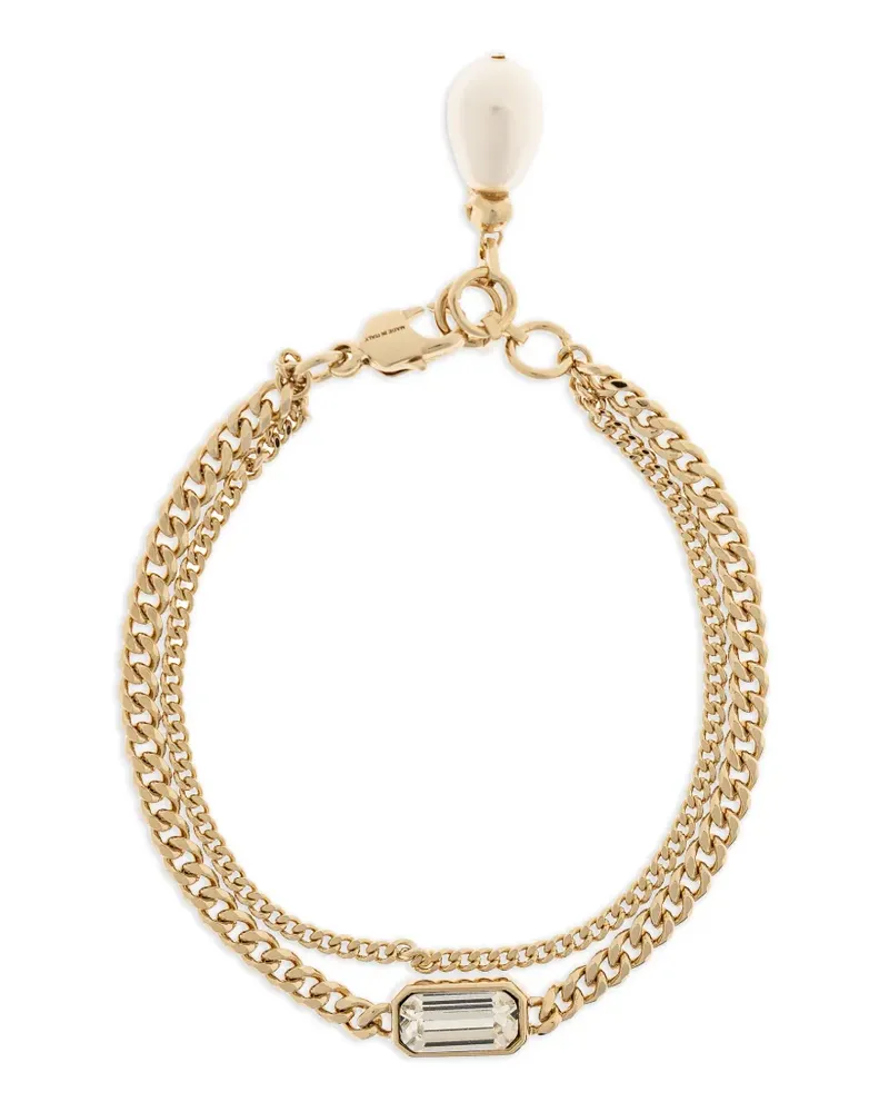 Alexander McQueen pearl-detail bracelet - Gold Gold