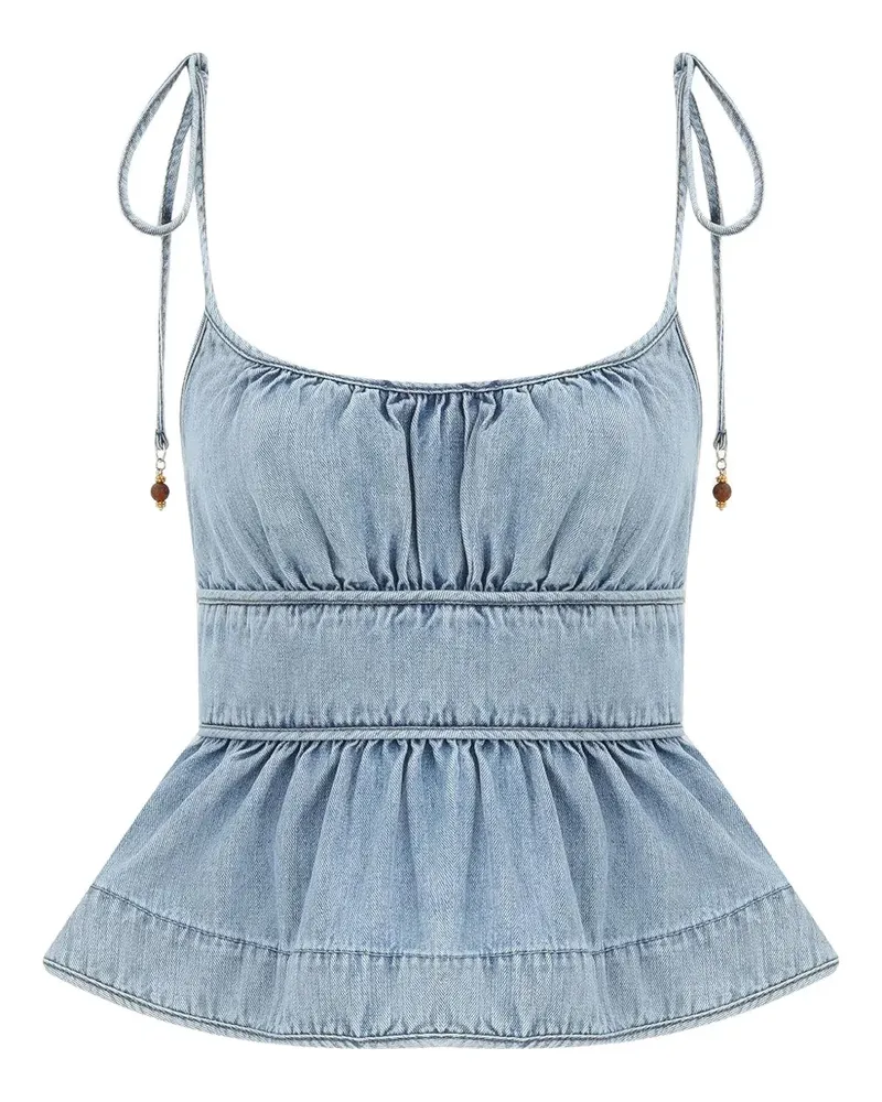 Zimmermann Wanderlust ruffled cami - Blau Blau