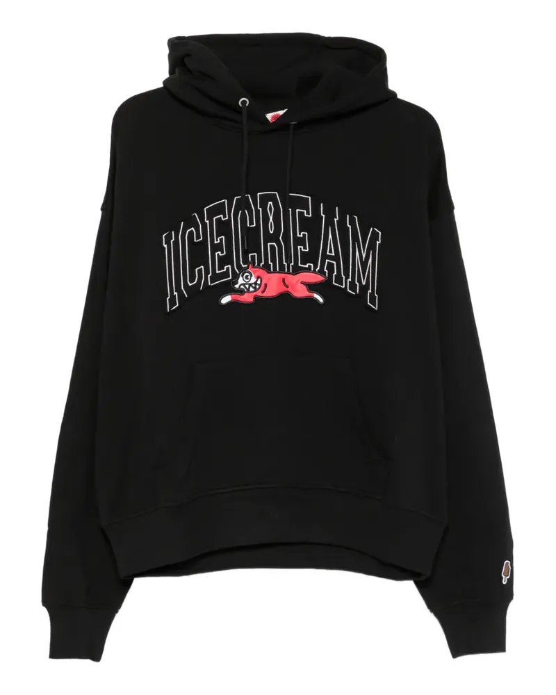 ICECREAM Hoodie mit Logo-Patch - Schwarz Schwarz