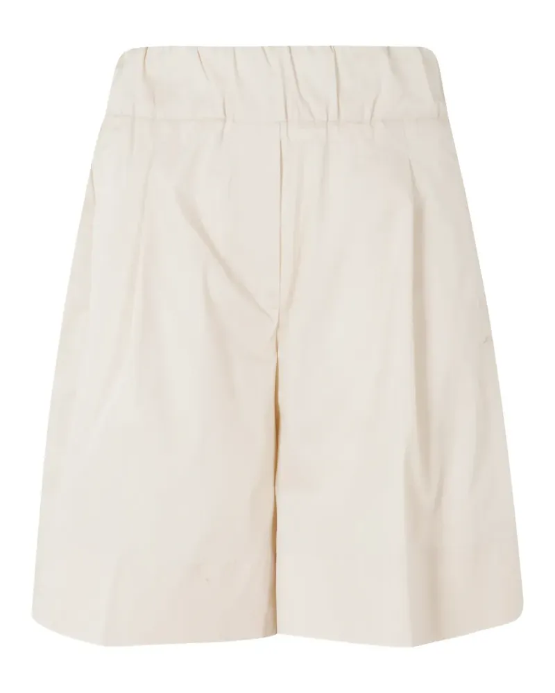 MYTHS pleated elasticated-waist shorts - Nude Nude