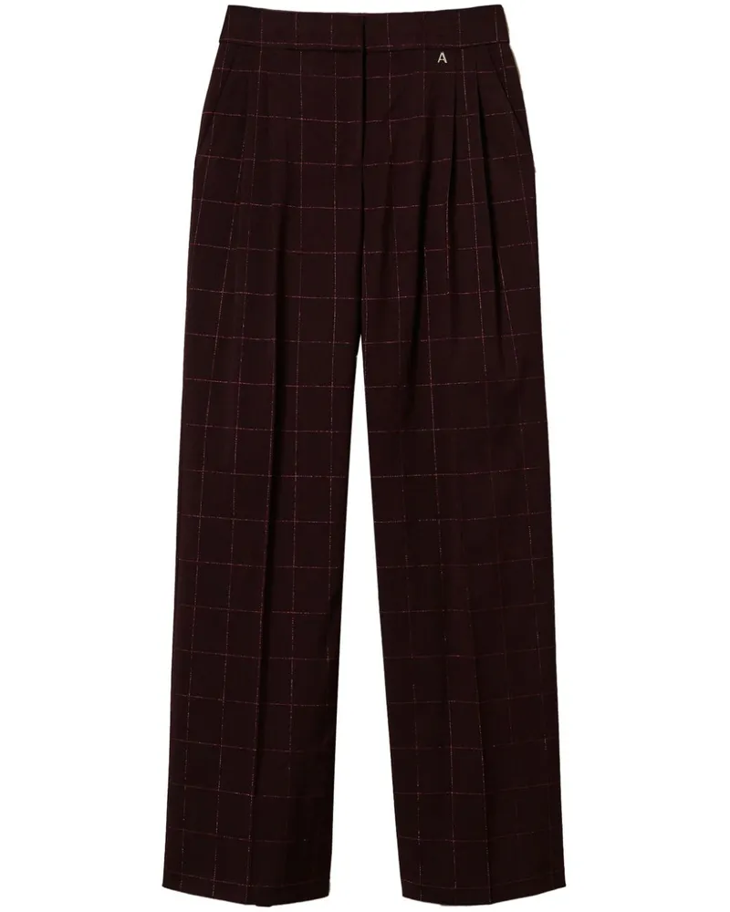 Twin-Set Karierte Palazzohose - Violett Violett