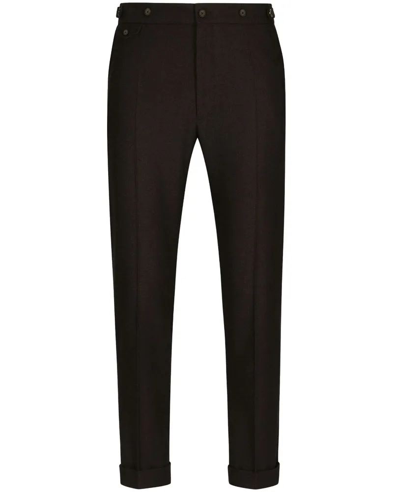 Dolce & Gabbana Klassische Hose mit Bügelfalten - Schwarz Schwarz