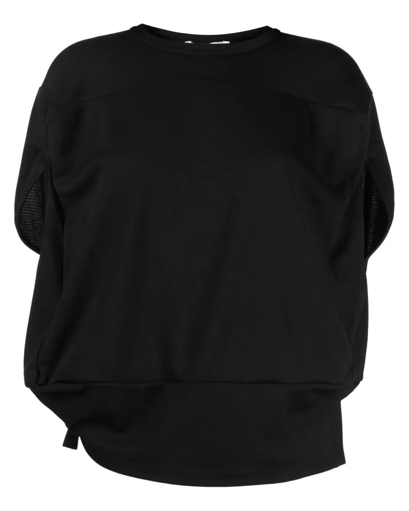 Comme des Garçons Oberteil mit geschlitzten Ärmeln - Schwarz Schwarz