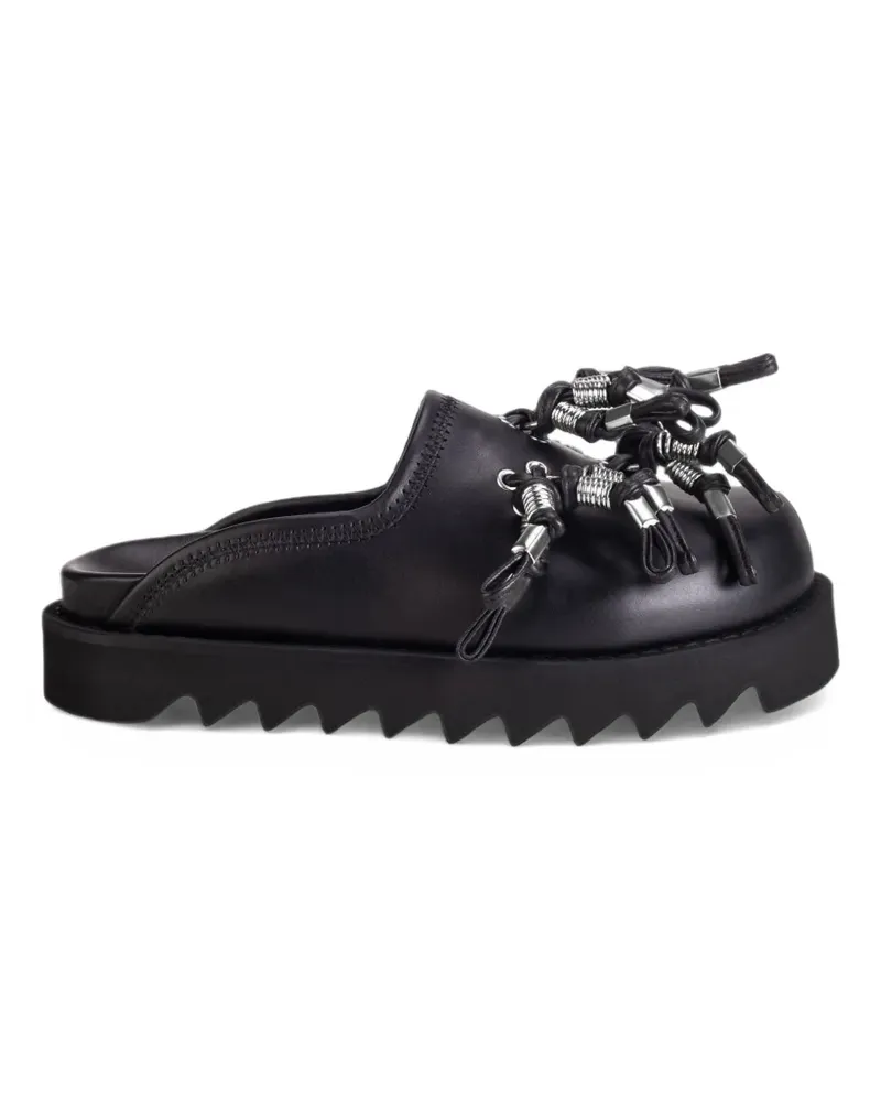 Toga Industrial Tassel platform mules - Schwarz Schwarz