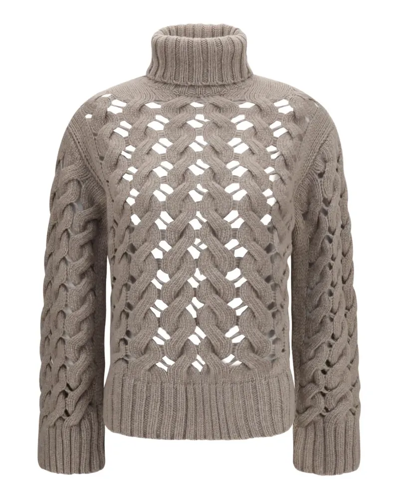 P.A.R.O.S.H. P.A.R.O H. Perforierter Rollkragenpullover - Nude Nude