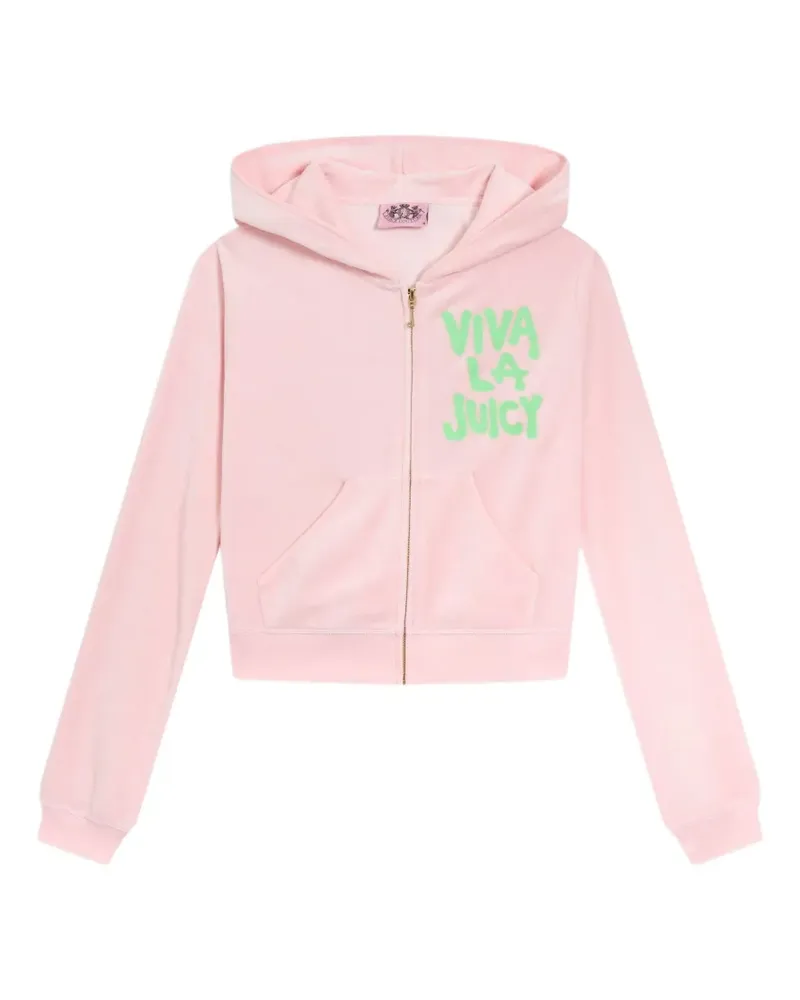 Juicy Couture Viva La Juicy Velours-Hoodie - Rosa Rosa