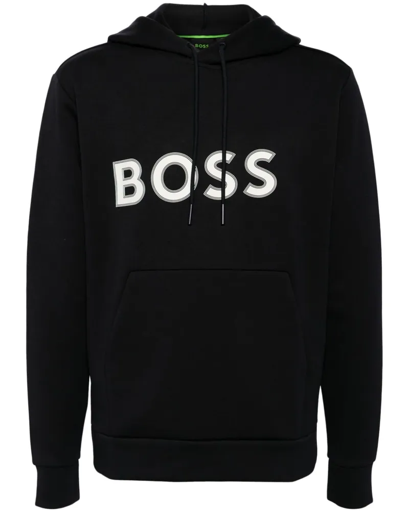 HUGO BOSS Hoodie mit Logo-Print - Blau Blau