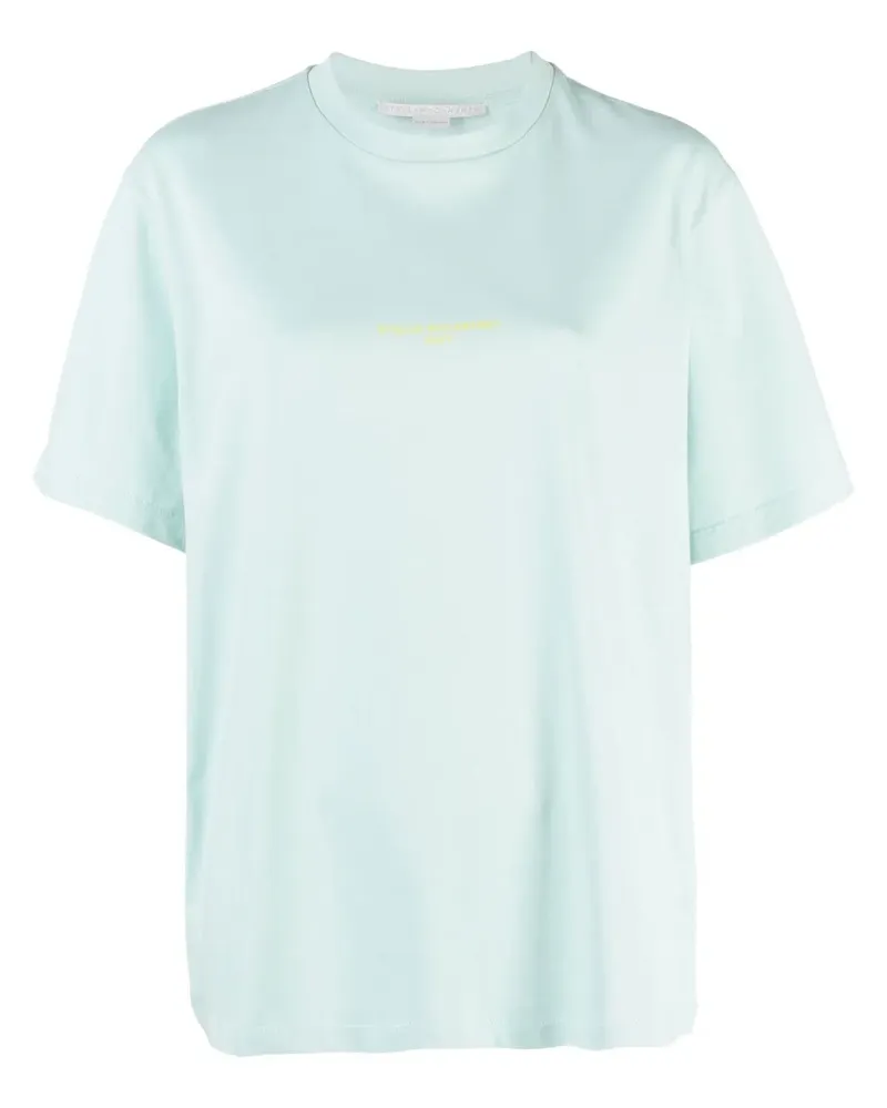 Stella McCartney T-Shirt mit Logo-Print - Grün Grün
