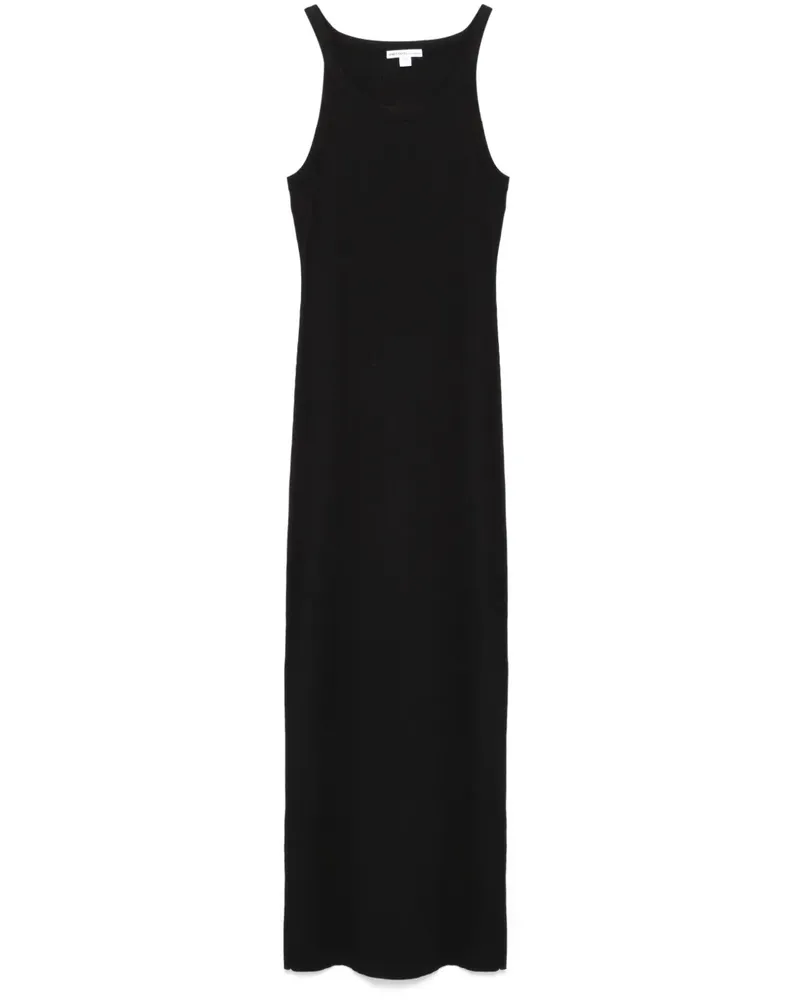 James Perse Geripptes Maxikleid - Schwarz Schwarz