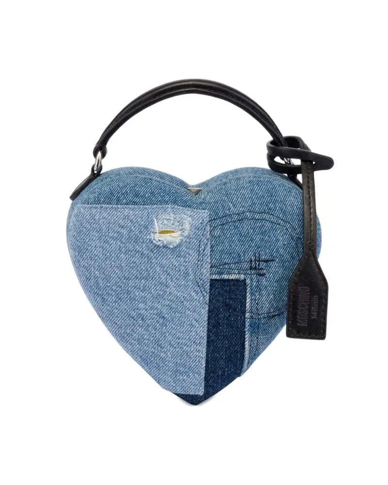 Moschino Herzförmige Clutch - Blau Blau