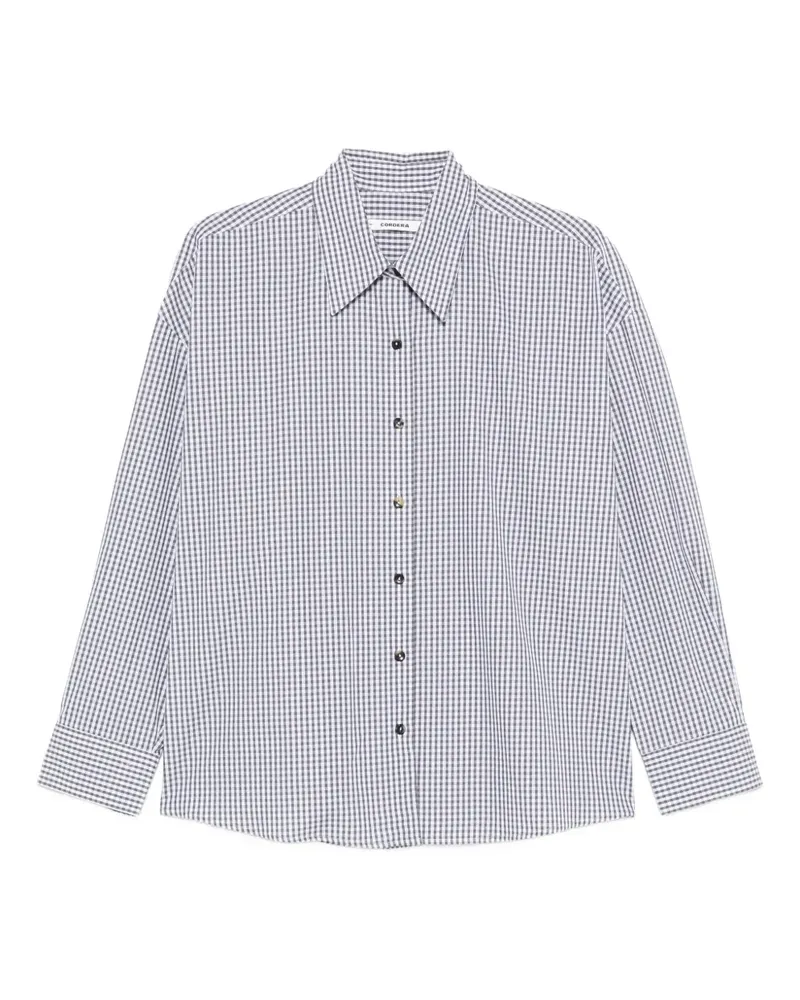 CORDERA checked button shirt - Weiß Weiß