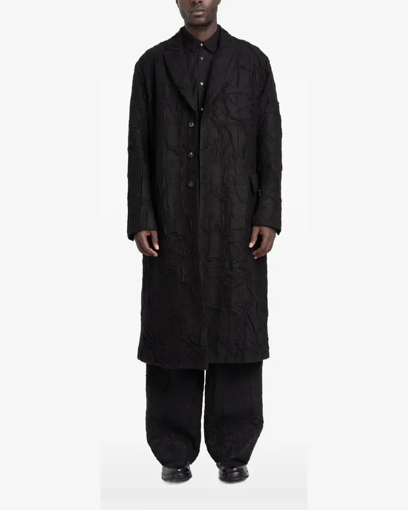 Masnada Texturierter Mantel - Schwarz Schwarz