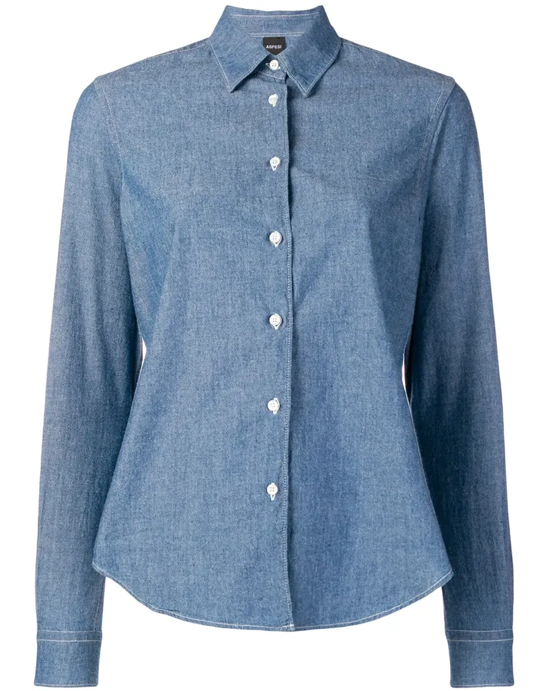 ASPESI Hemd mit langen Ärmeln - Blau Blau