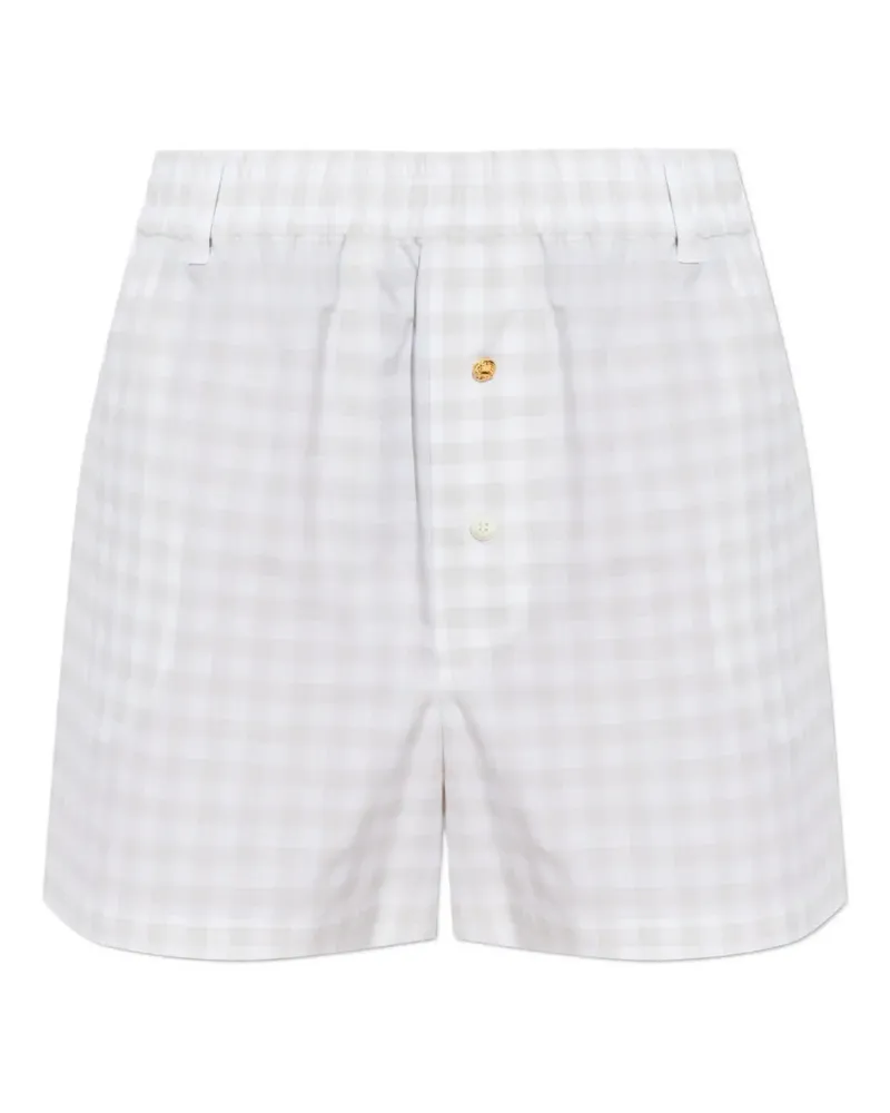 Moschino gingham-pattern shorts - Weiß Weiß
