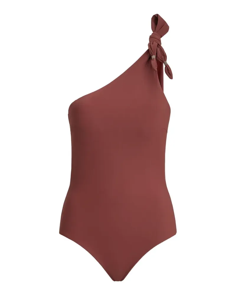 Brunello Cucinelli Monili Badeanzug mit Knoten - Braun Braun