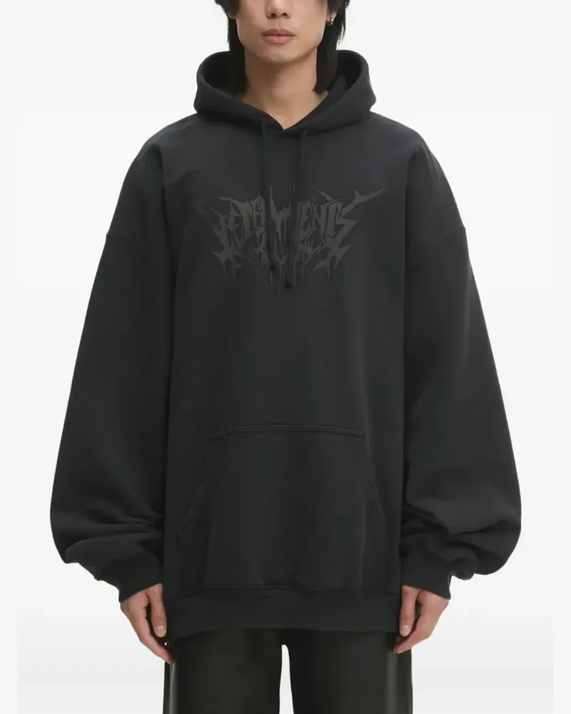 VETEMENTS Hoodie mit Logo-Print - Schwarz Schwarz