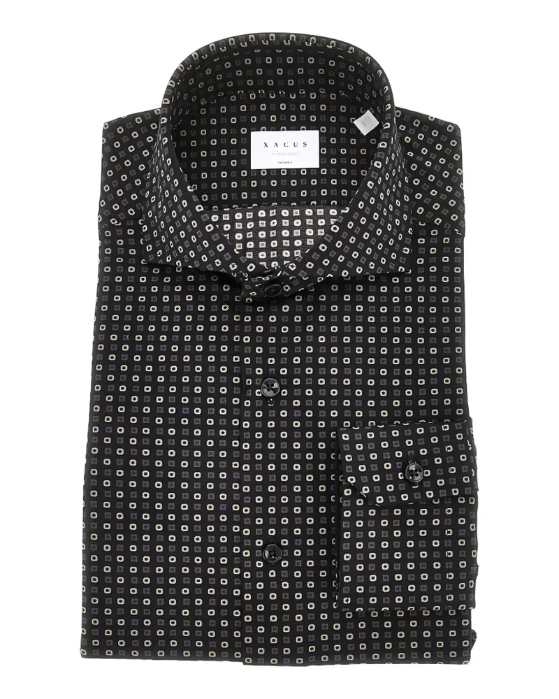 XACUS geometric-print Active shirt - Schwarz Schwarz