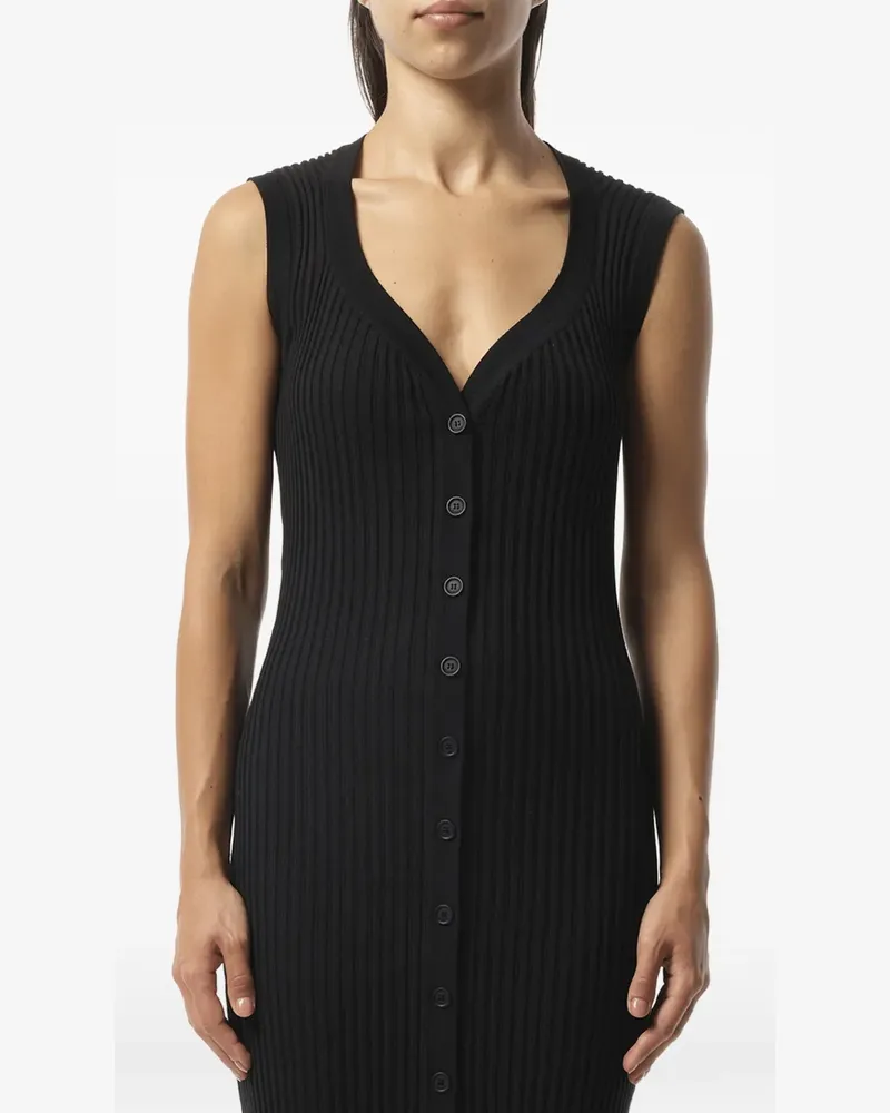 Givenchy Wollkleid mit geripptem Einsatz - Schwarz Schwarz