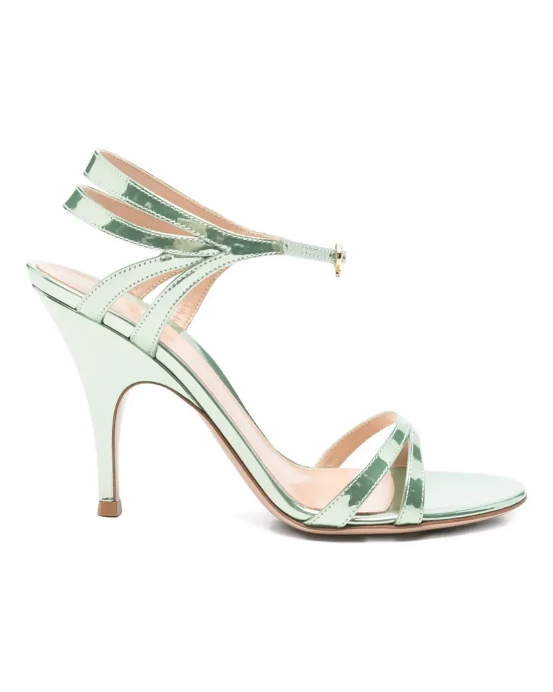 Gianvito Rossi metallic strap heeled sandals - Grün Grün